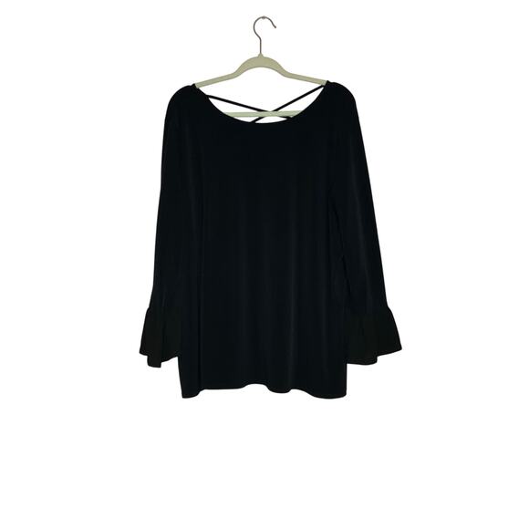 The limited black bell sleeve blouse size 1X - Picture 1 of 7